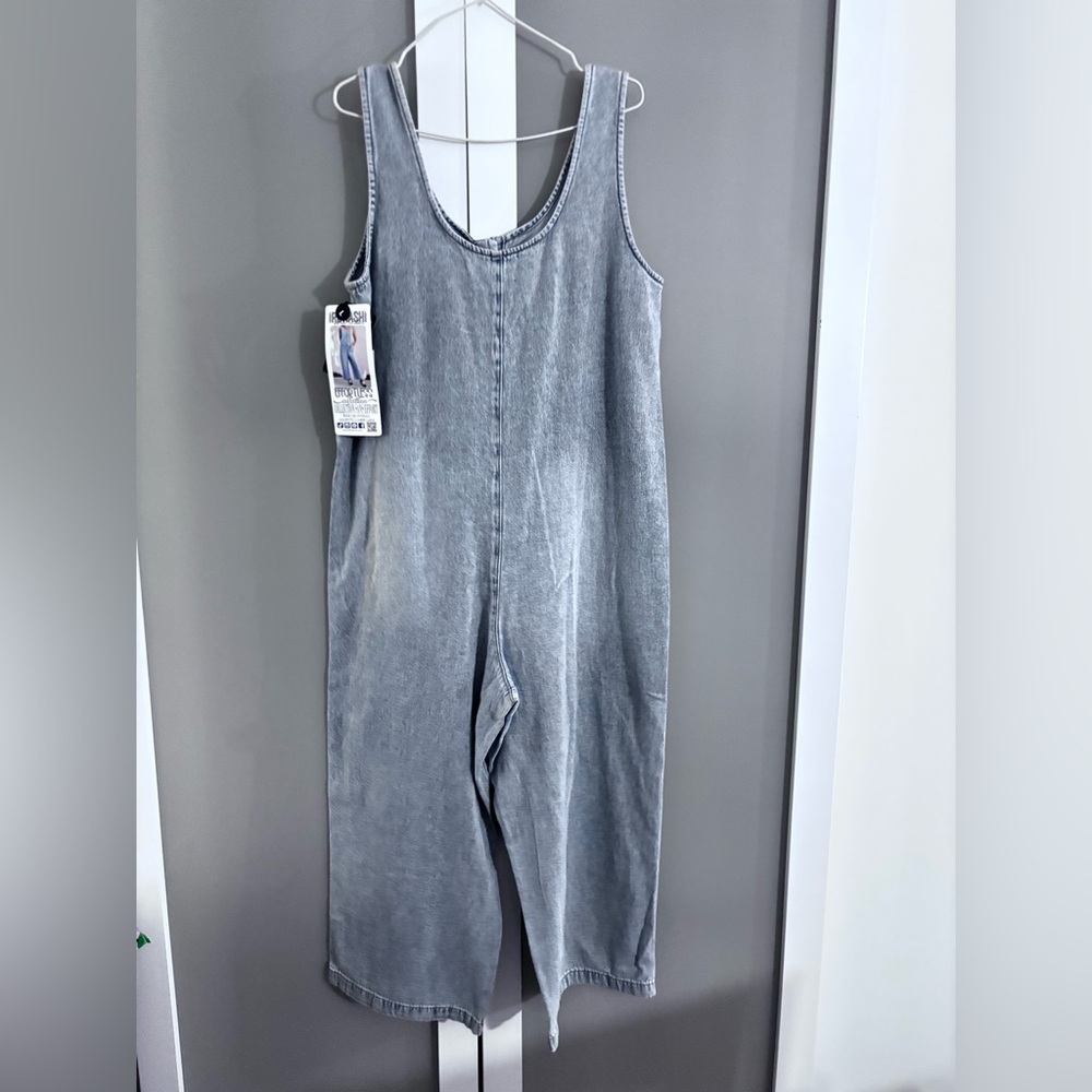 Light Blue Denim Women's Overalls Jeans - Picture 4 of 4